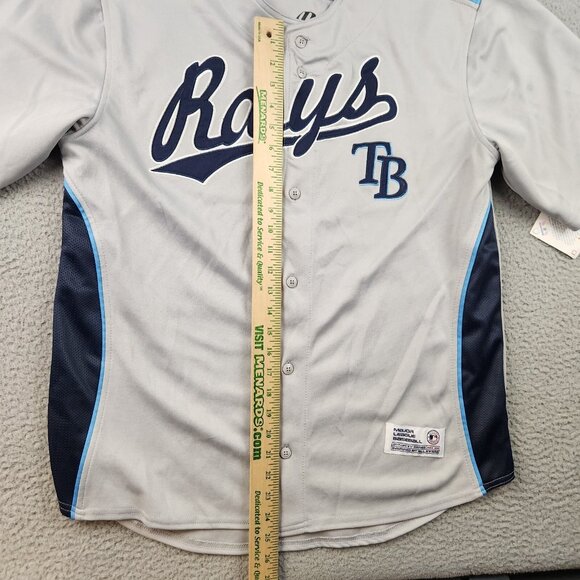 Tampa Bay Rays Baseball Jersey Mens Large Gray Embroidered Stitched MLB Baseball - Picture 5 of 9